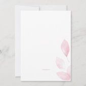 Roze Waterverf verlaat religieus Kaart (Achterkant)