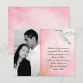 Roze Waterverf Verloving van de Huidvogelpest Kaart (Voorkant / Achterkant)