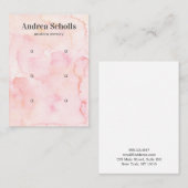 Roze Waterverf Vetgedrukte Sieraden 3 Oorbel Displ Visitekaartje (Voorkant / Achterkant)