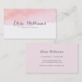 Roze Waterverf Visitekaartje (Voorkant / Achterkant)