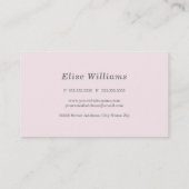 Roze Waterverf Visitekaartje (Achterkant)