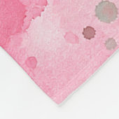 Roze Waterverf Vlinder Bloementuin Fleece Deken (Hoek)