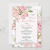 Roze Waterverf Vloeibaar Virtueel Vrijgezellenfees Kaart (Voorkant)