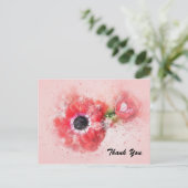 Roze Waterverf Vloer met ventilator Briefkaart (Staand voorkant)