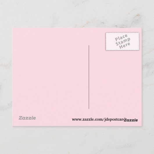 Roze Waterverf Vloer met ventilator Briefkaart (Achterkant)