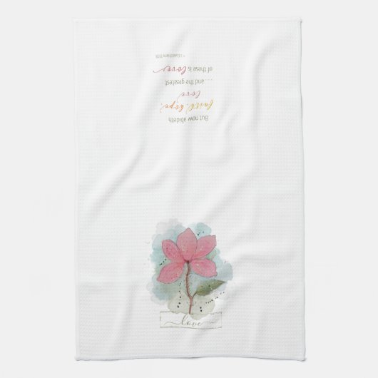 Roze Waterverf Vloerliefdeskeukenhanddoeken Theedoek (Verticaal)