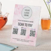 Roze Waterverf voetstuk Reclamebord Met Voetstuk (Insitu)