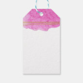 Roze Waterverf voor Hartelijk dank Gift Labels Cadeaulabel (Achterkant)