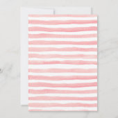 Roze Waterverf voorjaar april Baby shower Kaart (Achterkant)