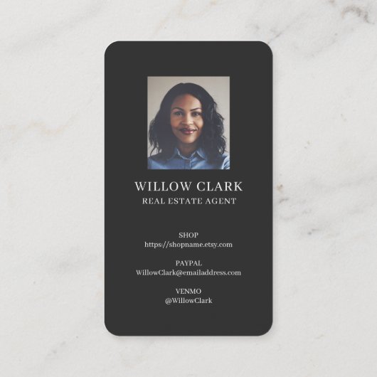 Roze Waterverf Voorste deur Grote Echte voorraad Visitekaartje (Achterkant)