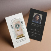 Roze Waterverf Voorste deur Grote Echte voorraad Visitekaartje