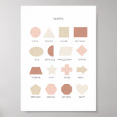 Roze Waterverf Vormen Klaslokaal Decor Poster (Voorkant)
