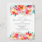 Roze Waterverf Vrijgezellenfeest Kaart (Voorkant)