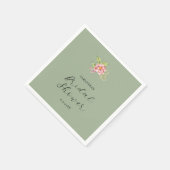 Roze Waterverf | Vrijgezellenfeest Servet (Hoek)