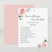 Roze waterverf Vrijgezellenfeest spel Aankondigingskaart (Voorkant / Achterkant)