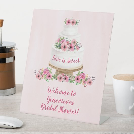 Roze Waterverf Vrijgezellenfeest van de Draagtas Reclamebord Met Voetstuk (Insitu)