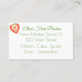 Roze Waterverf Vruchten en bloemkool Visitekaartje (Achterkant)