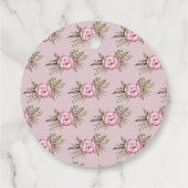 Roze Waterverf wandelwagen Het is een meisje Baby  Bedankjes Labels (Achterkant)