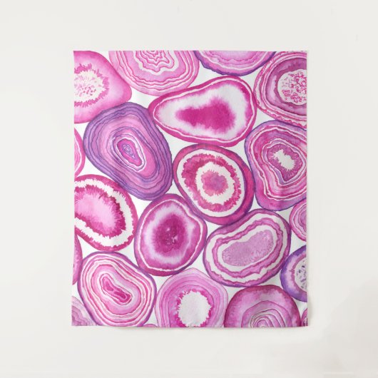 Roze waterverf wandkleed (Voorkant)