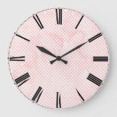 Roze Waterverf wandklok (Voorkant)