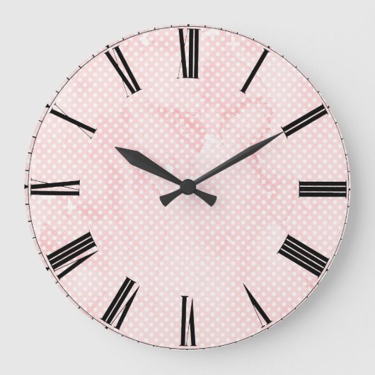 Roze Waterverf wandklok (Voorkant)