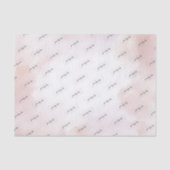 Roze Waterverf was Aangepaste zakelijke Logo Tissuepapier (Voorkant)