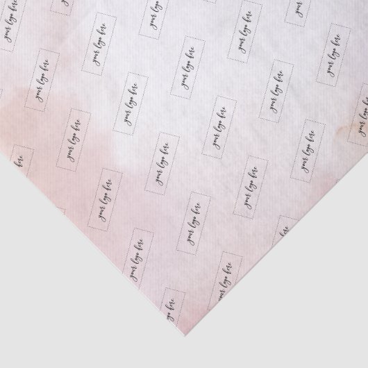 Roze Waterverf was Aangepaste zakelijke Logo Tissuepapier (Detail)