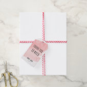 Roze Waterverf Wassen Bruiloft gunst Label Cadeaulabel (Met Touw)