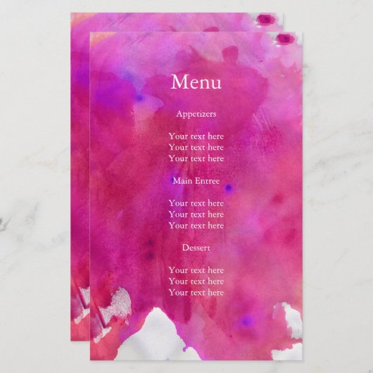 Roze Waterverf Wedding (Voorkant / Achterkant)