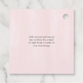 Roze Waterverf Wedding Cake Dank je Bedankjes Labels (Achterkant)