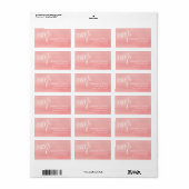 Roze Waterverf Wedding RSVP-labels Etiket (Full Sheet)