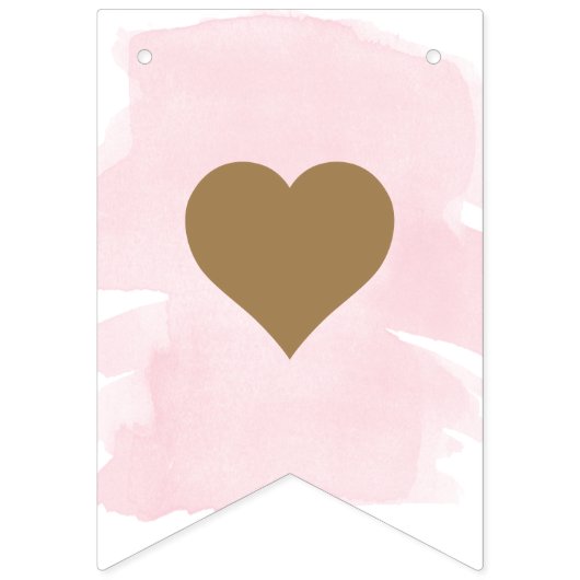 Roze Waterverf Welkomstpagina's die vlaggen bundel Vlaggetjes (Eerste vlag)