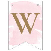 Roze Waterverf Welkomstpagina's die vlaggen bundel Vlaggetjes (Derde vlag)