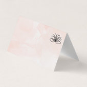 Roze Waterverf Wellness Coach Custom Business Car Visitekaartje (Achterkant)