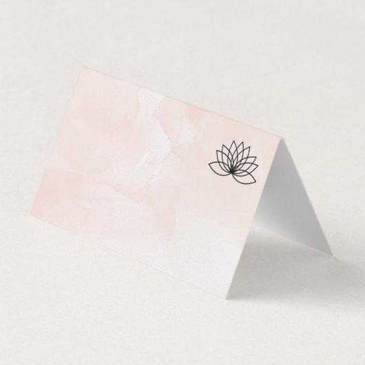 Roze Waterverf Wellness Coach Custom Business Car Visitekaartje (Achterkant)