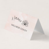 Roze Waterverf Wellness Coach Custom Business Car Visitekaartje (Voorkant)