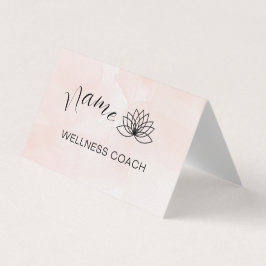 Roze Waterverf Wellness Coach Custom Business Car Visitekaartje