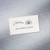 Roze Waterverf Wellness Coach op maat Magnetisch Visitekaartje (Voorbeeld)