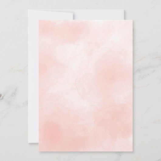 Roze waterverf wereldkaart bruiloft (Achterkant)