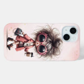 Roze Waterverf Whimsical Quirky Girl Coffee Run Case-Mate iPhone Case (Achterkant (horizontaal))