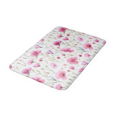 Roze Waterverf Wildbloem Badmat (Gekanteld)