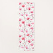 Roze Waterverf Wildbloem Yogamat (Voorkant)