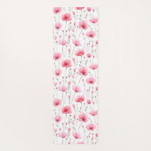 Roze Waterverf Wildbloem Yogamat (Achterkant)