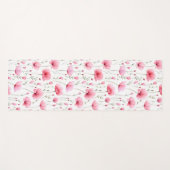 Roze Waterverf Wildbloem Yogamat (Voorkant (horizontaal))