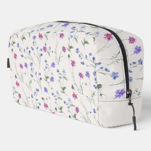 Roze Waterverf Wildbloemen Bloemen Bloemen Cosmeti Toilettasje (Rechterhoek)