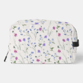 Roze Waterverf Wildbloemen Bloemen Bloemen Cosmeti Toilettasje (Achterkant)