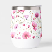 Roze waterverf wilde bloem (Links)