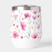 Roze waterverf wilde bloem (Voorkant)