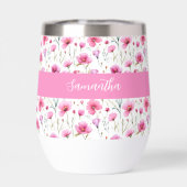 Roze waterverf wilde bloem naam (Achterkant)