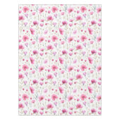 Roze waterverf wilde bloem tafelkleed (Voorkant)